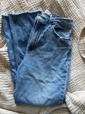Classic Light Blue Ankle Straight Denim Jeans